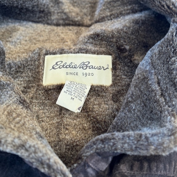 Eddie Bauer Dark Brown Suede Jacket with Faux Fur Lining, Medium - Picture 11 of 11